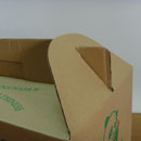 goods carton with handle bar