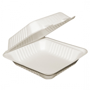 SN Compostable Clamshell - 9" x 9" x 3&q