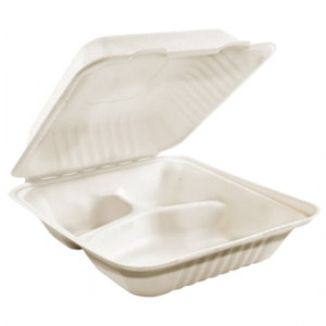SN Compostable Clamshell - 8" x 8" x 3” 