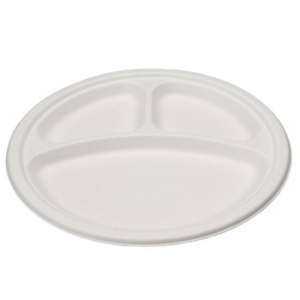 SN Compostable Round Sugarcane Plate 10'' 3 Comp 5