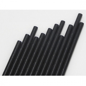 WCPW-8mm 7.75 Black Paper Straw 400pc/box (4box/cs